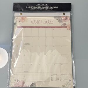 NWT Rae Dunn Bamboo Hanging Calendar